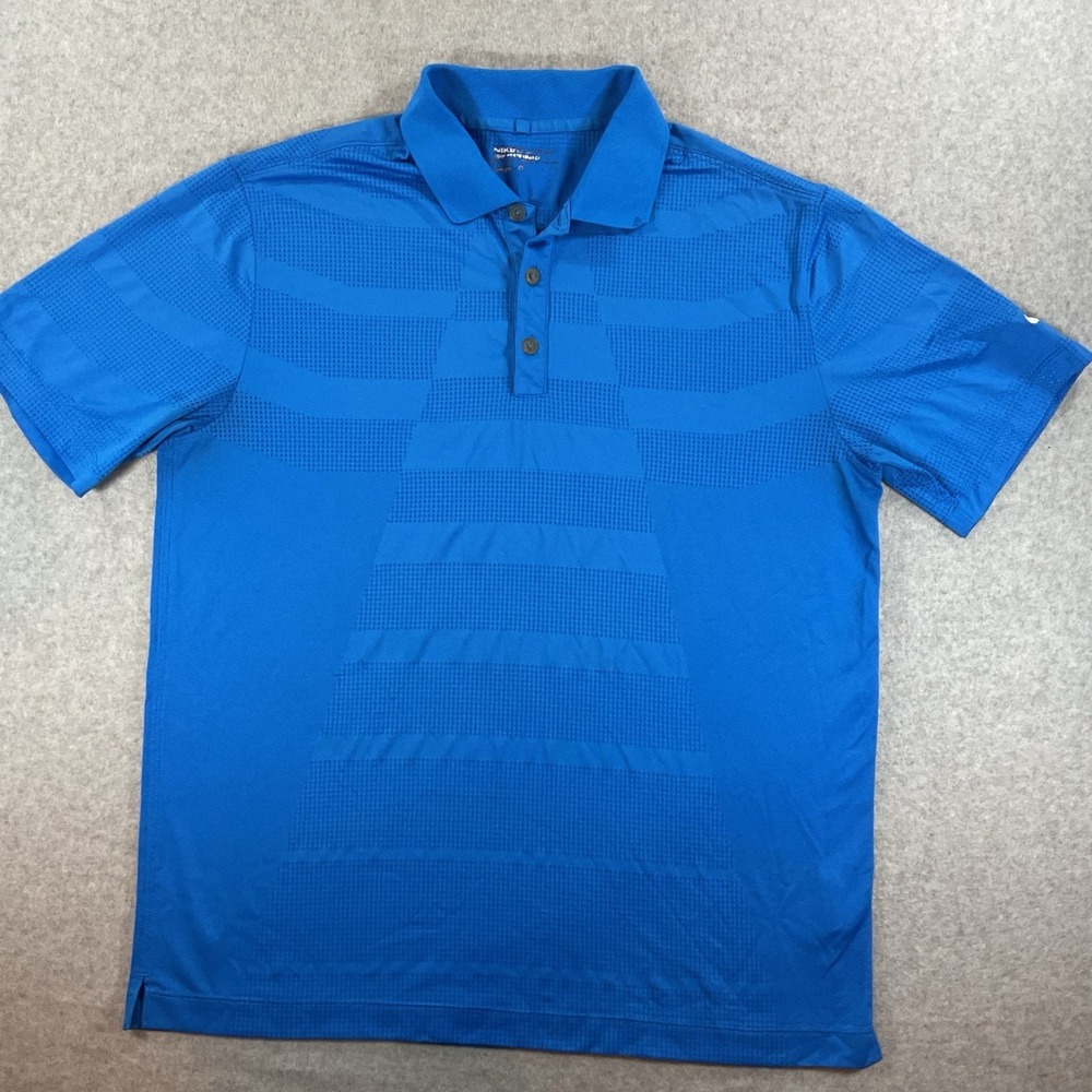Nike Golf Tour Performance Polo Royal Blue DRI-FIT Men's Size Large #133